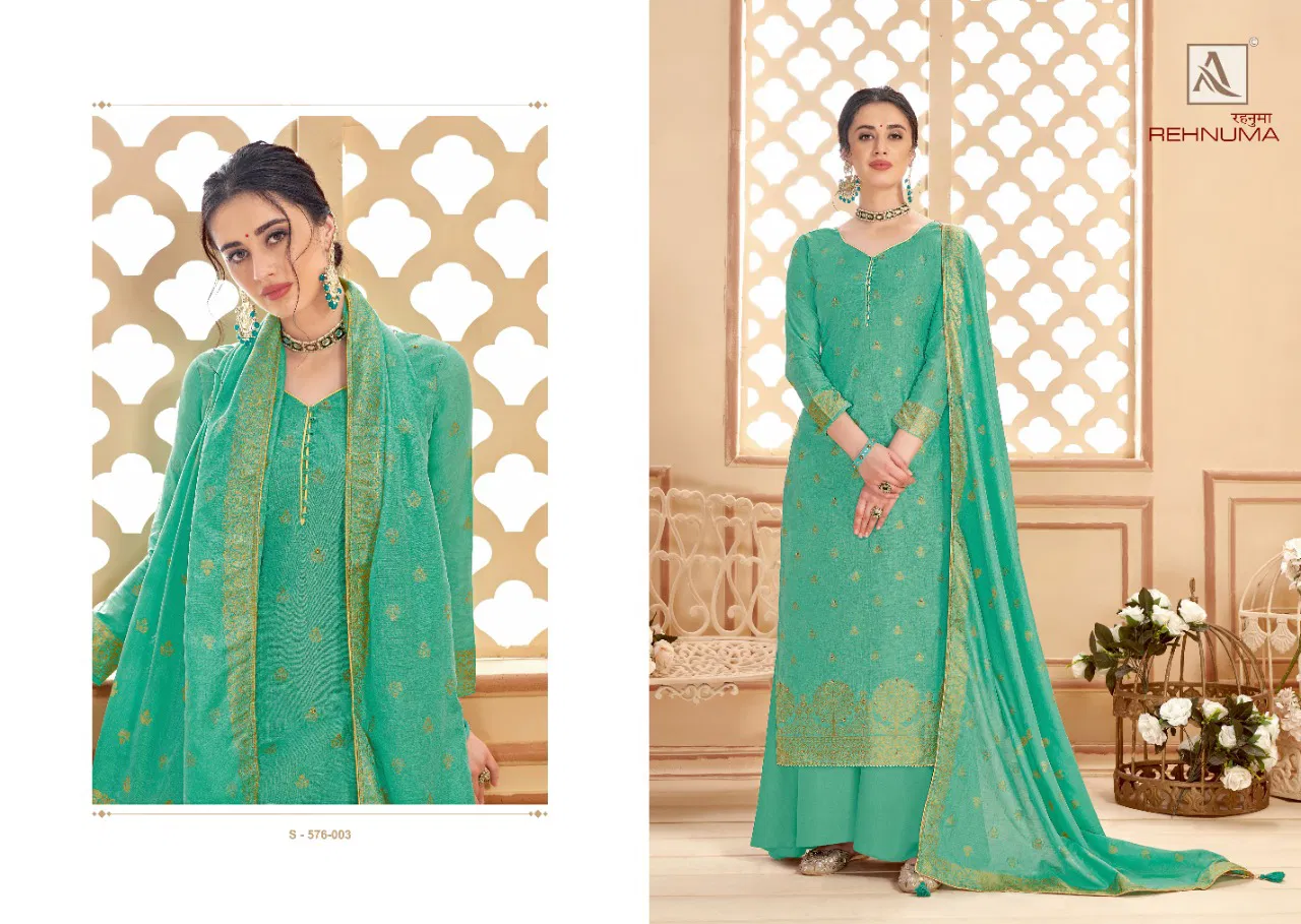 Alok Rehnuma Latest Fancy Designer Exclusive Pure Cotton With Embroidery Work Dress Material Collection 